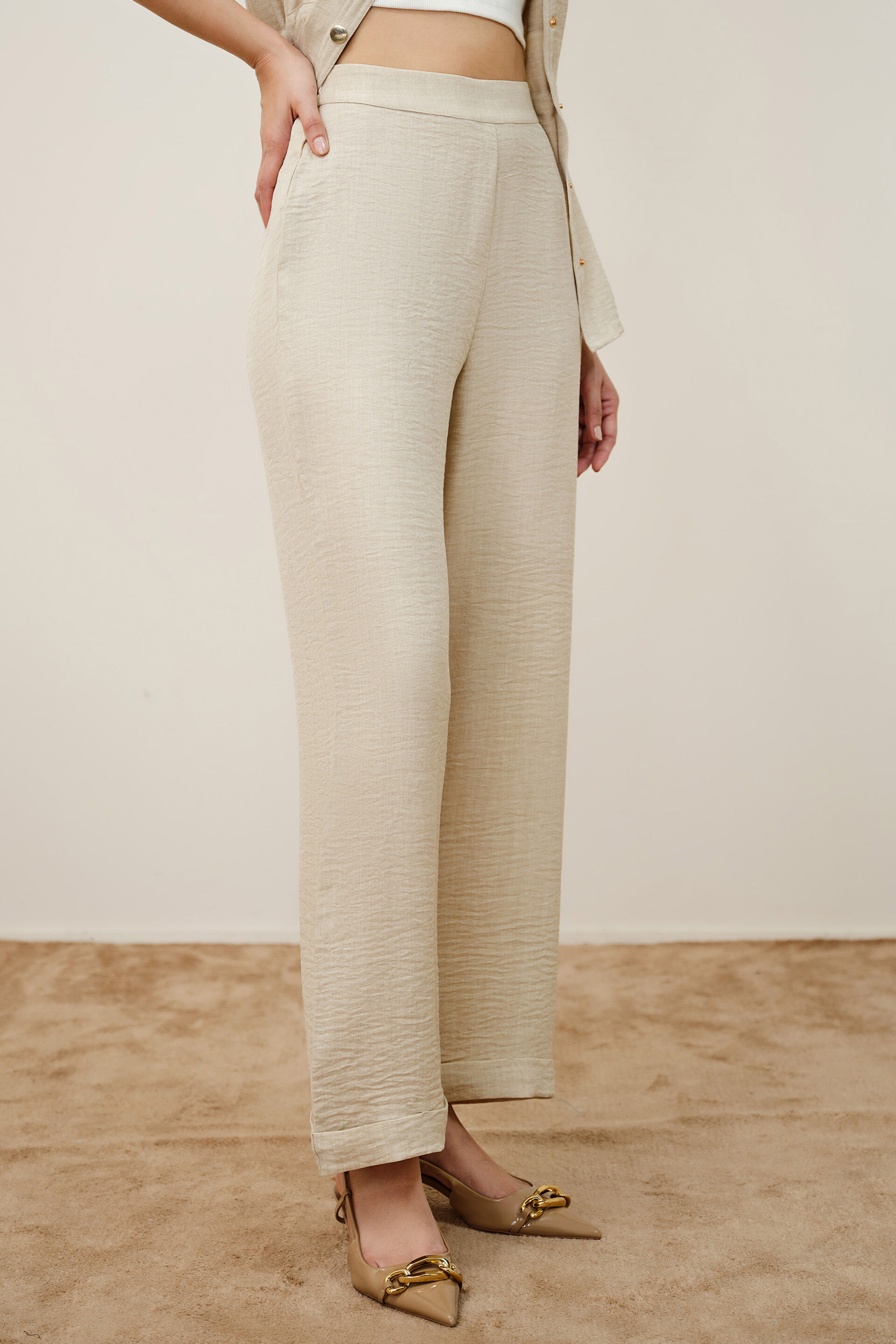 Elin Ecru Pants, Cream, image 3